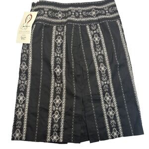 NWT Jane Seymour Signature Embroidered Beaded Black Pencil Skirt 8‎ Petite